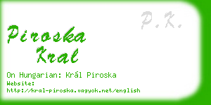 piroska kral business card