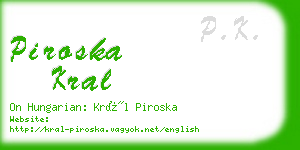 piroska kral business card